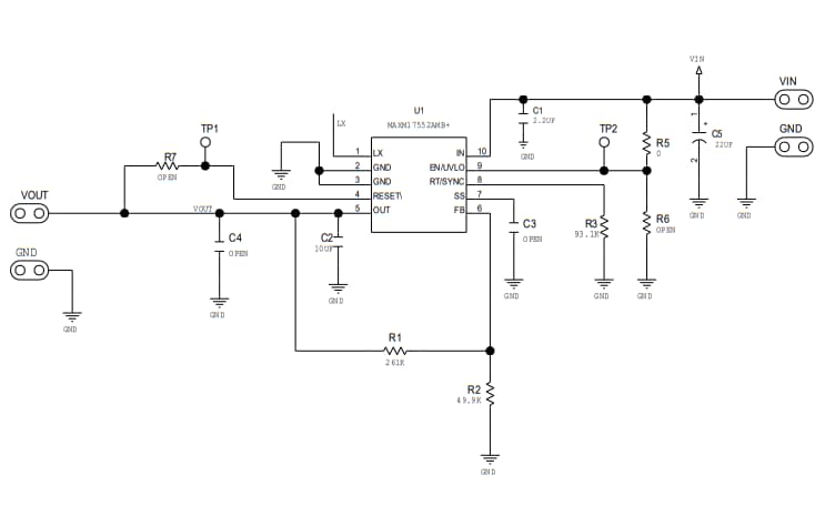 原理图 - Analog Devices / Maxim Integrated MAXM17552EVKIT评估套件